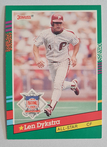 Len Dykstra - 1990 Donruss Leaf MLB Baseball Phillies #434