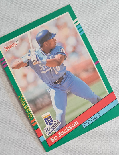 Bo Jackson - 1990 Donruss Leaf MLB Baseball Kansas City Royals #632