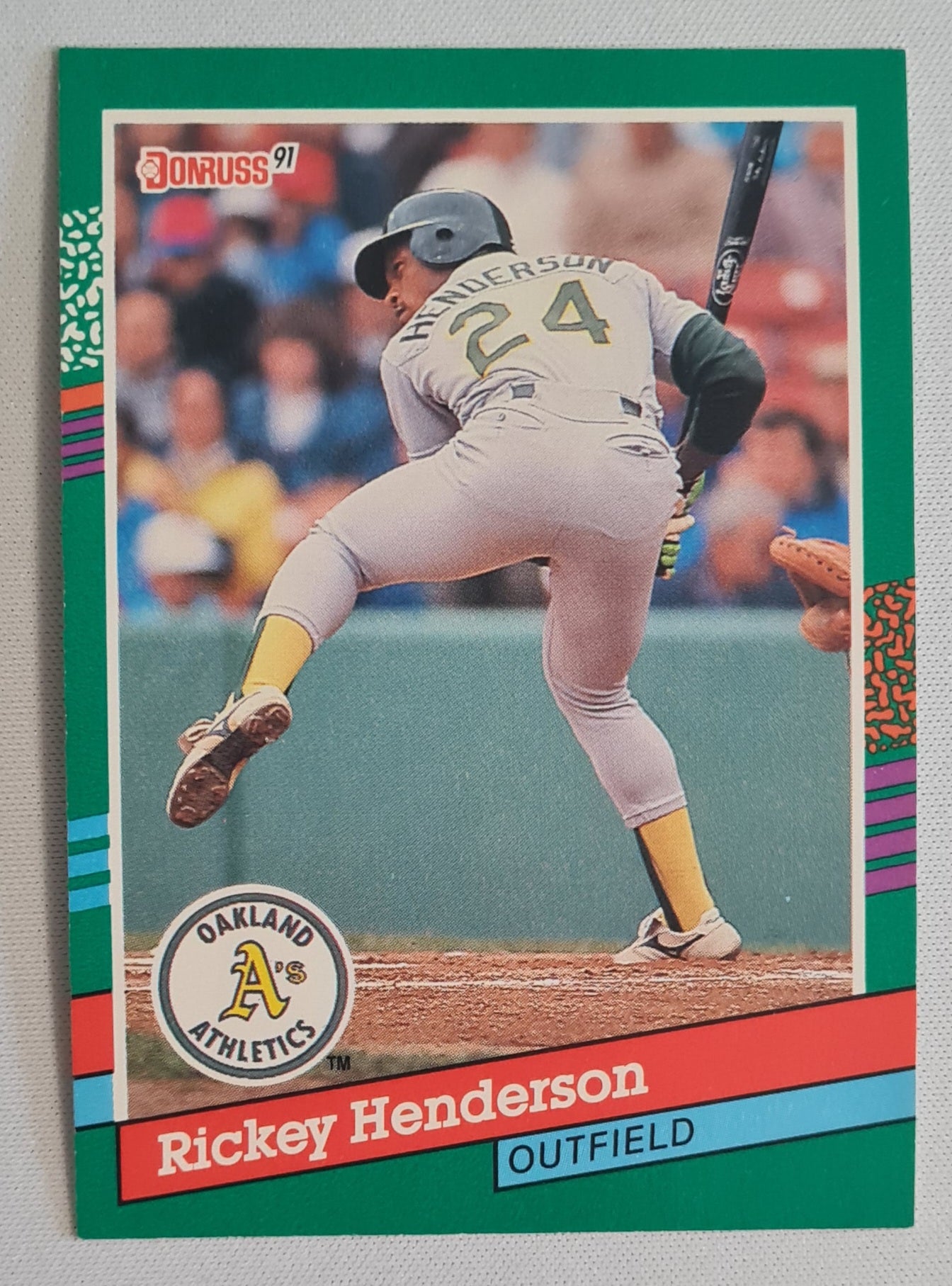Rickey Henderson - 1990 Donruss Leaf MLB Baseball Oakland Athletics #648