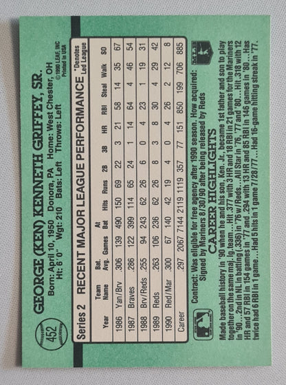 Ken Griffey Sr. - 1990 Donruss Leaf MLB Baseball Seattle Mariners #452