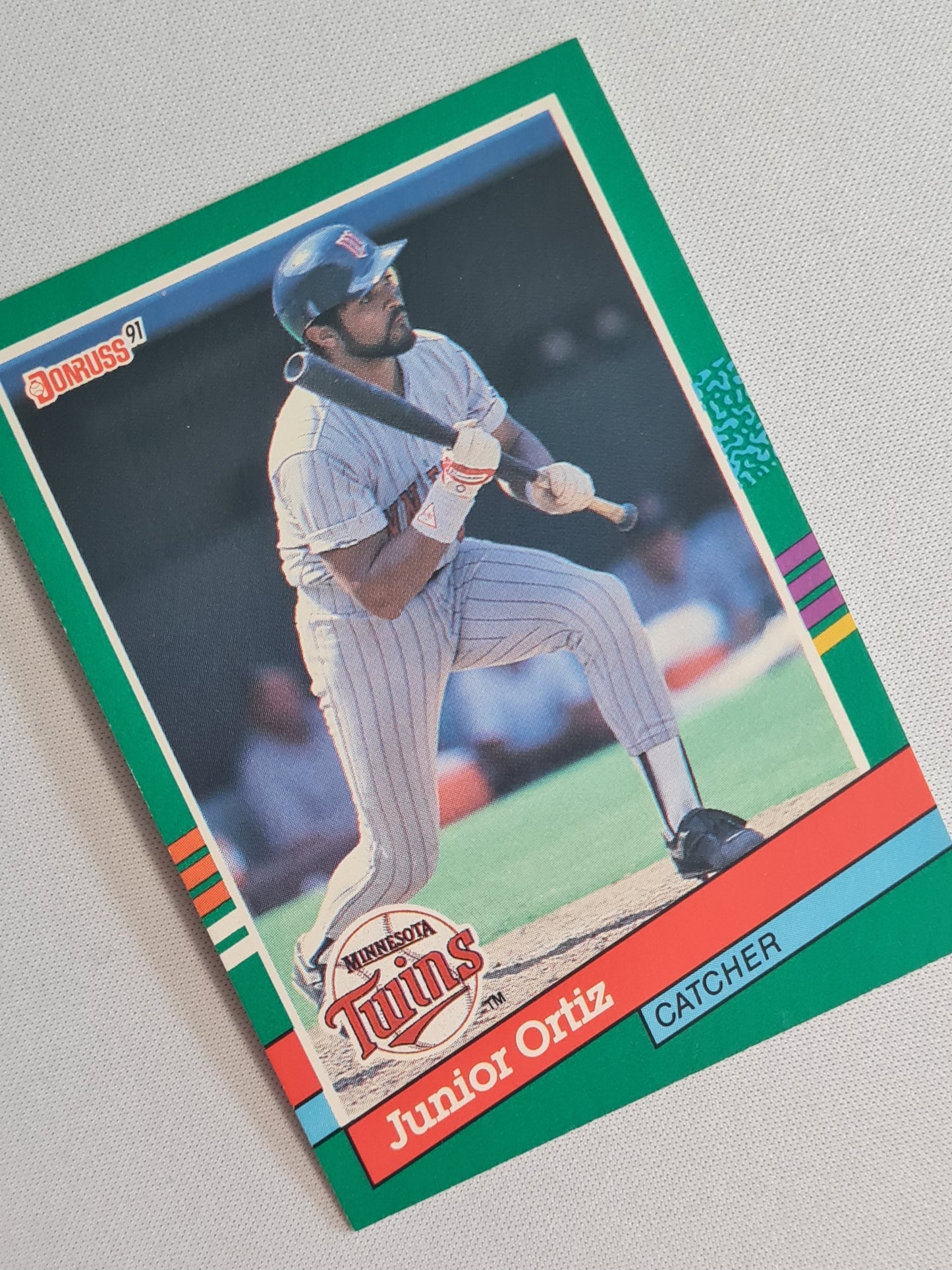 Junior Ortiz - 1990 Donruss Leaf MLB Baseball Minnesota Twins #659
