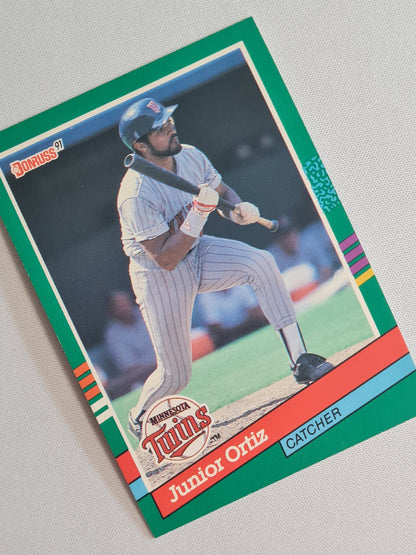 Junior Ortiz - 1990 Donruss Leaf MLB Baseball Minnesota Twins #659