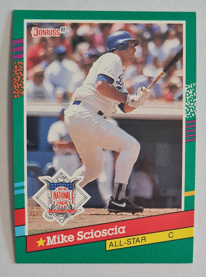 Mike Scioscia - 1990 Donruss Leaf MLB Baseball L.A. Dodgers #436