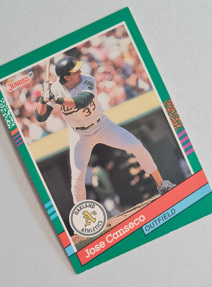 Jose Canseco - 1990 Donruss Leaf MLB Baseball Oakland Athletics #536