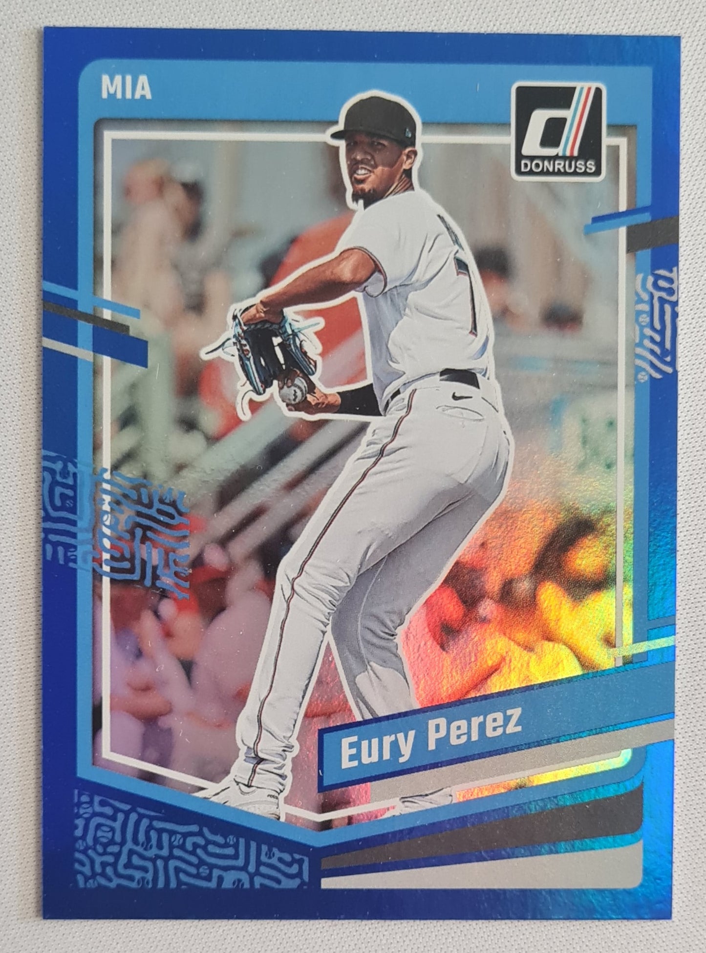 Eury Perez - 2023 Panini Donruss Baseball MLB Miami #105 Blue Holo Parallel