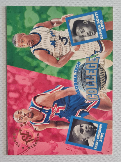 Dennis Scott & Kenny Anderson - 1994 Topps NBA Basketball College Teammates #108