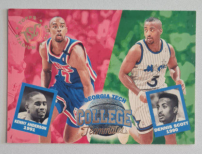Dennis Scott & Kenny Anderson - 1994 Topps NBA Basketball College Teammates #108