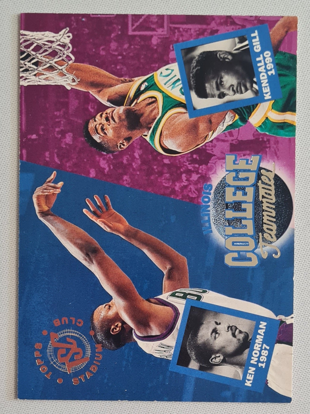 Kendall Gill & Ken Norman - 1994 Topps NBA Basketball College Teammates #109