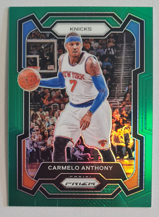 Carmelo Anthony - 2023/24 Panini Prizm Basketball NBA New York Knicks #186 Green Prizm