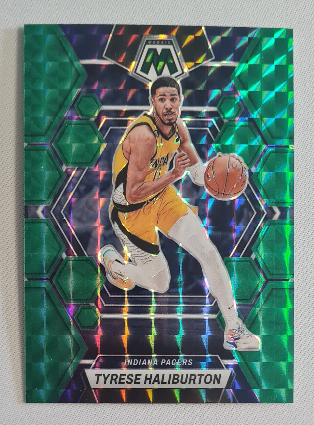 Tyrese Haliburton  2022/23 Panini Mosaic Basketball NBA Indiana Pacers #162 Green Mosaic