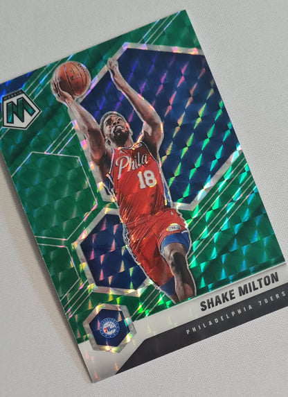 Shake Milton - 2020/21 Panini Mosaic Basketball NBA Philadelphia 76ers #56 Green Mosaic