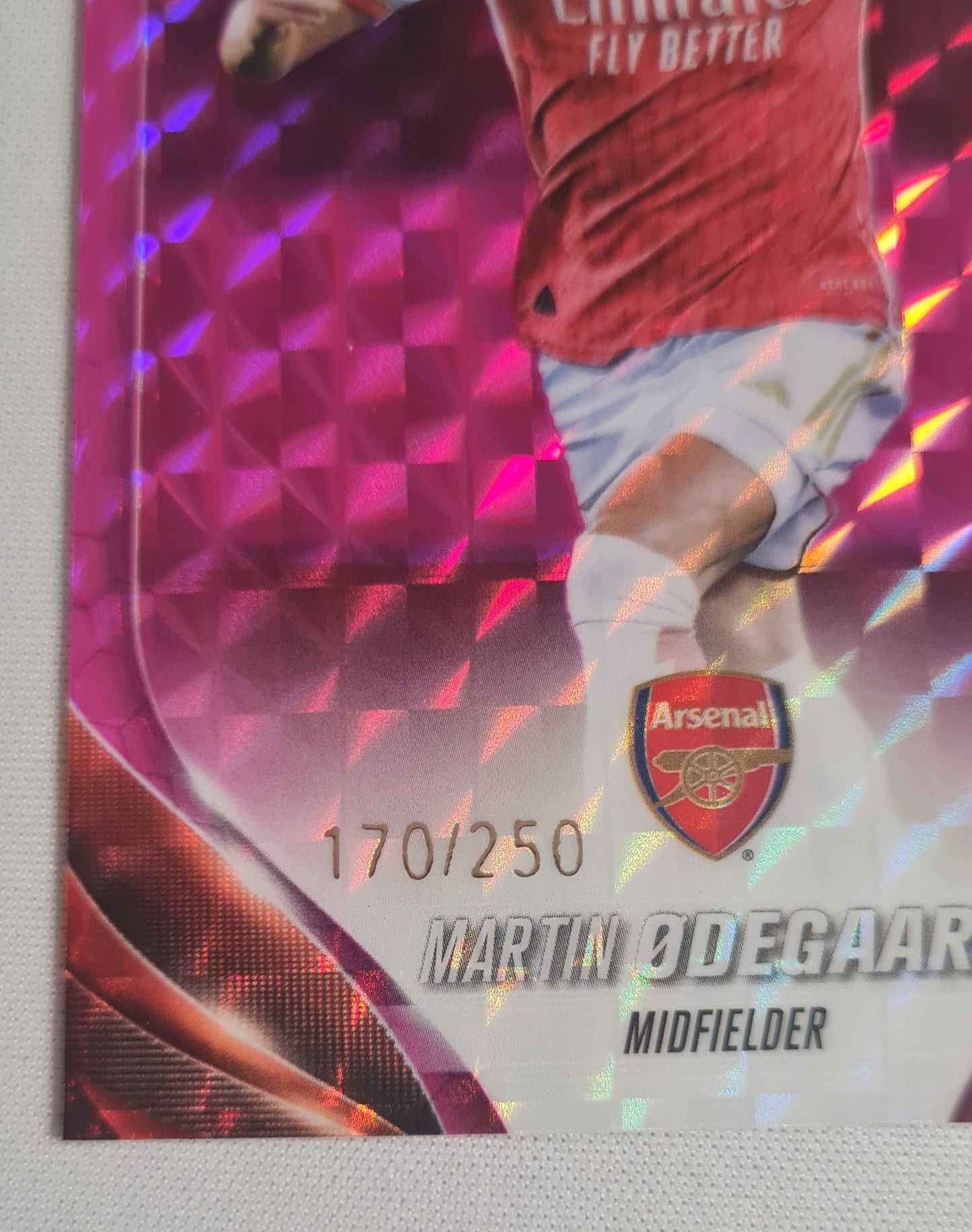 Martin Odegaard - 2023/24 Topps Chrome UEFA Pink Geometric /250 #111 Arsenal FC