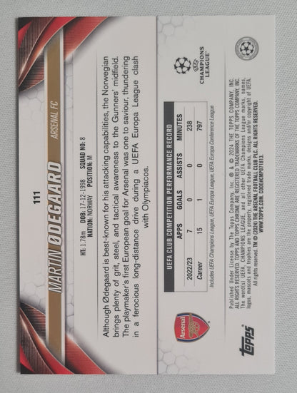 Martin Odegaard - 2023/24 Topps Chrome UEFA Pink Geometric /250 #111 Arsenal FC