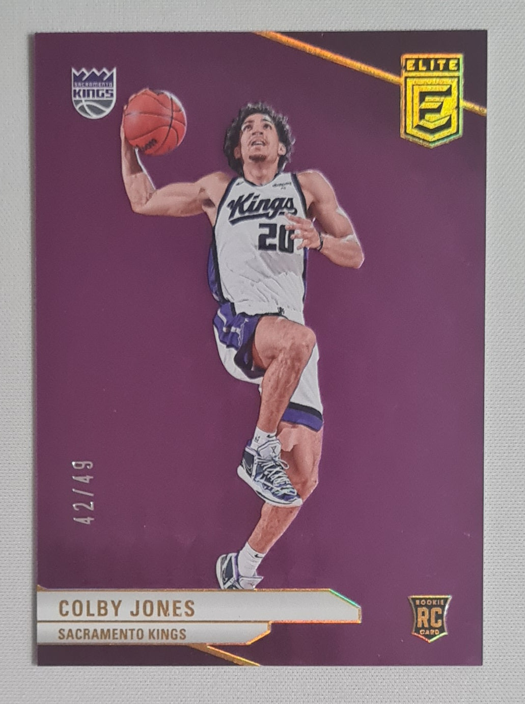 Colby Jones - 2023/24 Panini Donruss Elite /49 #210 Sacramento Kings