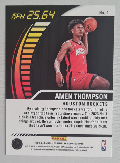 Amen Thompson - 2023/24 Panini Donruss Elite Full Throttle #1 Houston Rockets