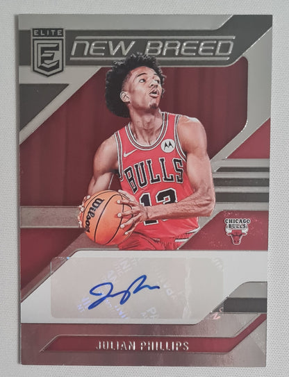 Julian Phillips - 2023/24 Panini Donruss Elite New Breed Auto #NB-JUL Chicago Bulls