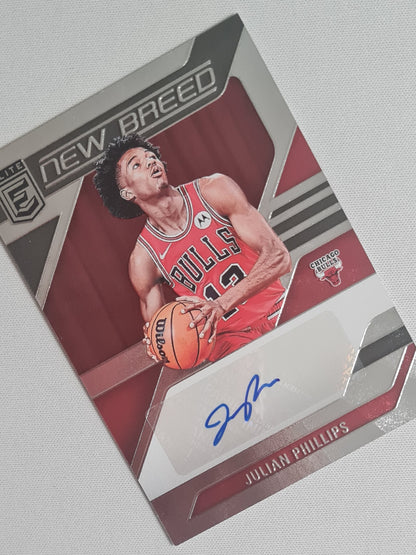 Julian Phillips - 2023/24 Panini Donruss Elite New Breed Auto #NB-JUL Chicago Bulls
