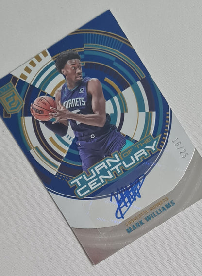 Mark Williams - 2023/24 Panini Donruss Elite Turn of the Century Auto /25 #TCS-MWC Charlotte Hornets