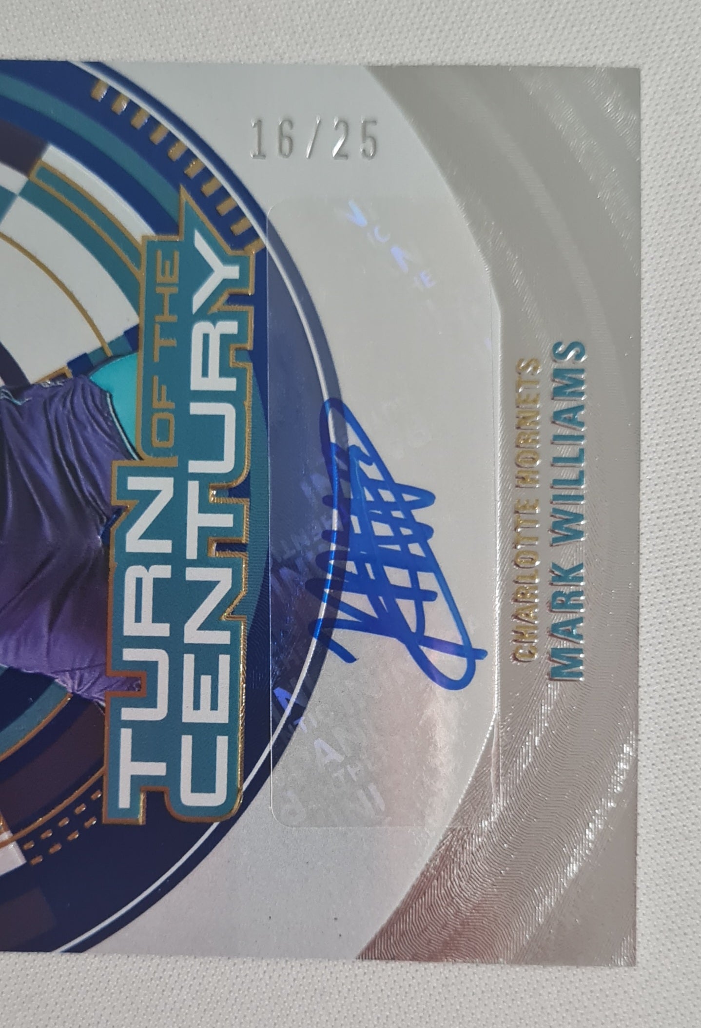 Mark Williams - 2023/24 Panini Donruss Elite Turn of the Century Auto /25 #TCS-MWC Charlotte Hornets