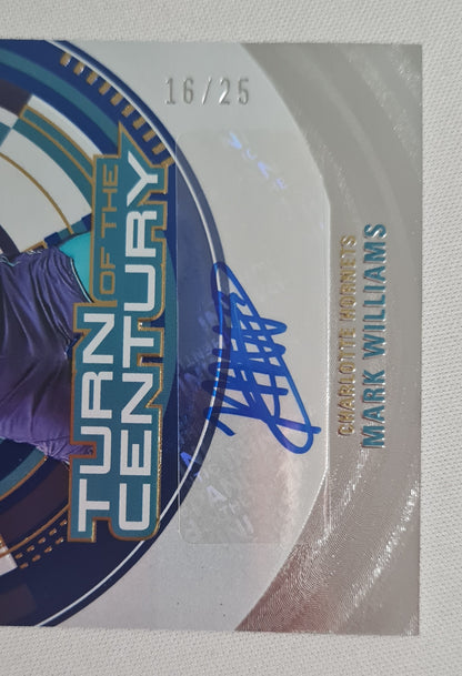 Mark Williams - 2023/24 Panini Donruss Elite Turn of the Century Auto /25 #TCS-MWC Charlotte Hornets