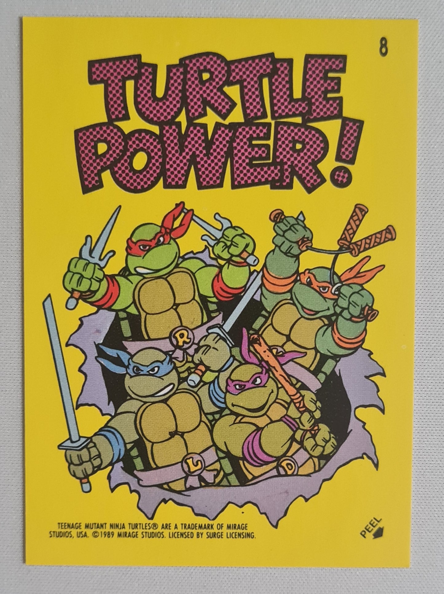 Teenage Mutant Ninja Turtles - 1989 Topps Stickers Turtle Power #8