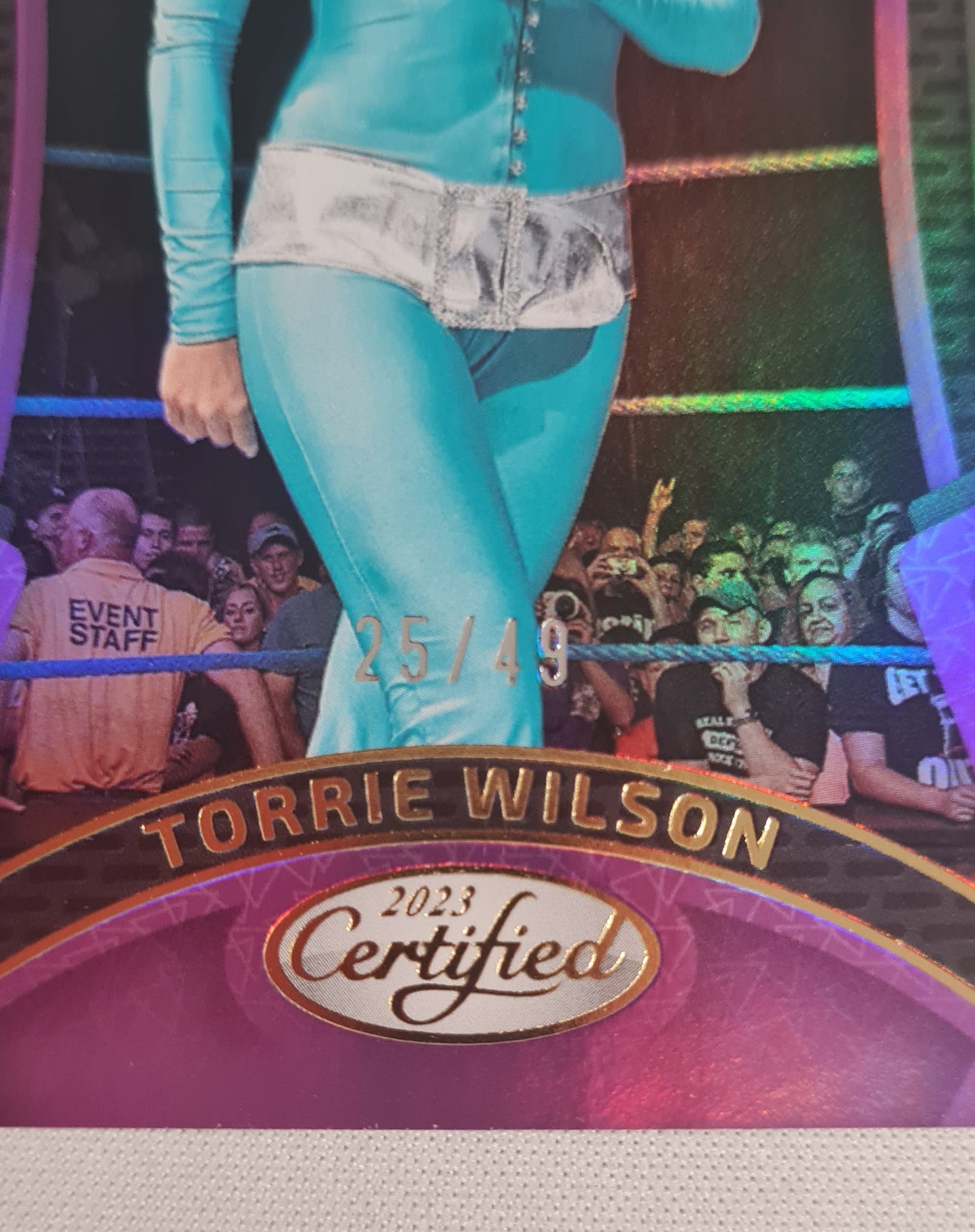 Torrie Wilson - 2023 Panini Chronicles WWE Certified Purple /49 #214