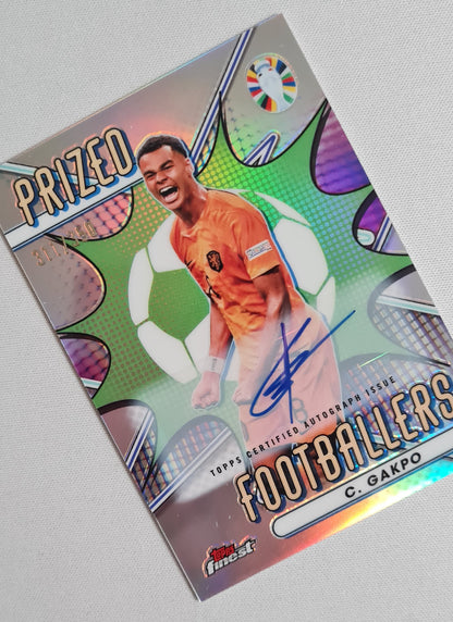 Cody Gakpo - 2023 Topps Finest Road to UEFA Euro 2024 Prized Footballers Auto /350 #PF-CG Netherlands