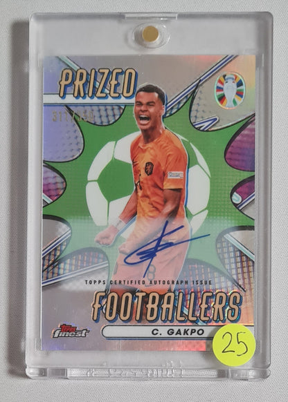 Cody Gakpo - 2023 Topps Finest Road to UEFA Euro 2024 Prized Footballers Auto /350 #PF-CG Netherlands