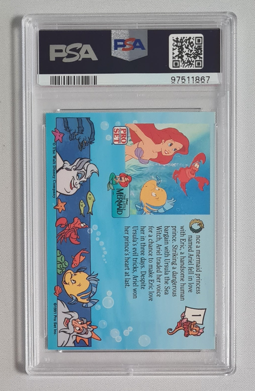 The Little Mermaid - 1991 Mermaid Princess Ariel PSA 8 #1