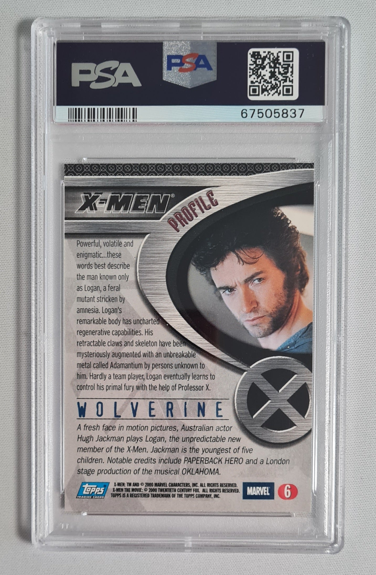 Wolverine - 2000 Topps X-Men Movie PSA 8 #6