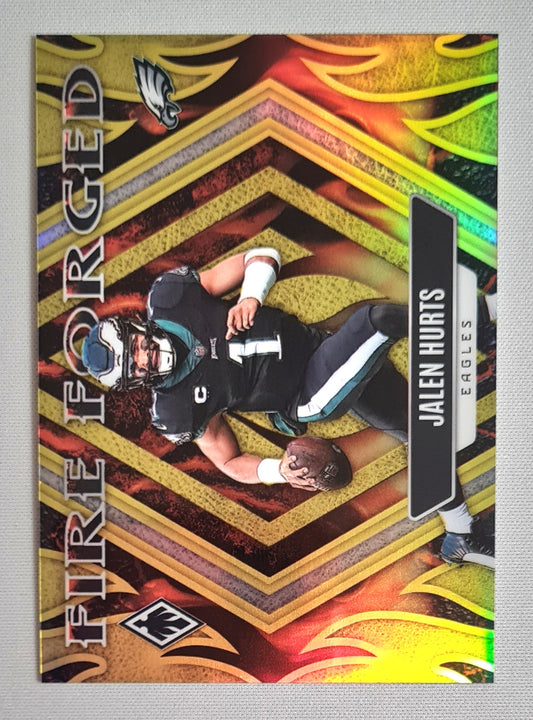 Jalen Hurts - 2023 Panini Phoenix Football "Fire Forged" NFL Philadelphia Eagles #FF-3 /75 Gold