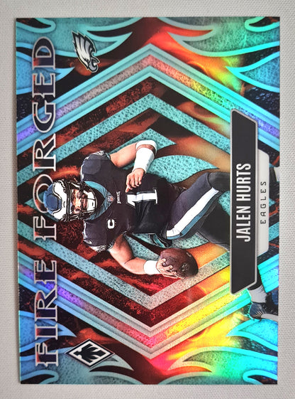 Jalen Hurts - 2023 Panini Phoenix Football "Fire Forged" Teal NFL Philadelphia Eagles #FF-3 /150
