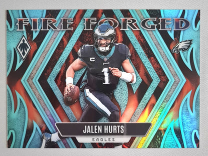 Jalen Hurts - 2023 Panini Phoenix Football "Fire Forged" Teal NFL Philadelphia Eagles #FF-3 /150