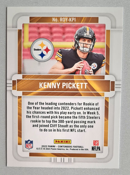 Kenny Pickett - 2022 Panini Contenders Football NFL Football Steelers (RC) #ROY-KPI