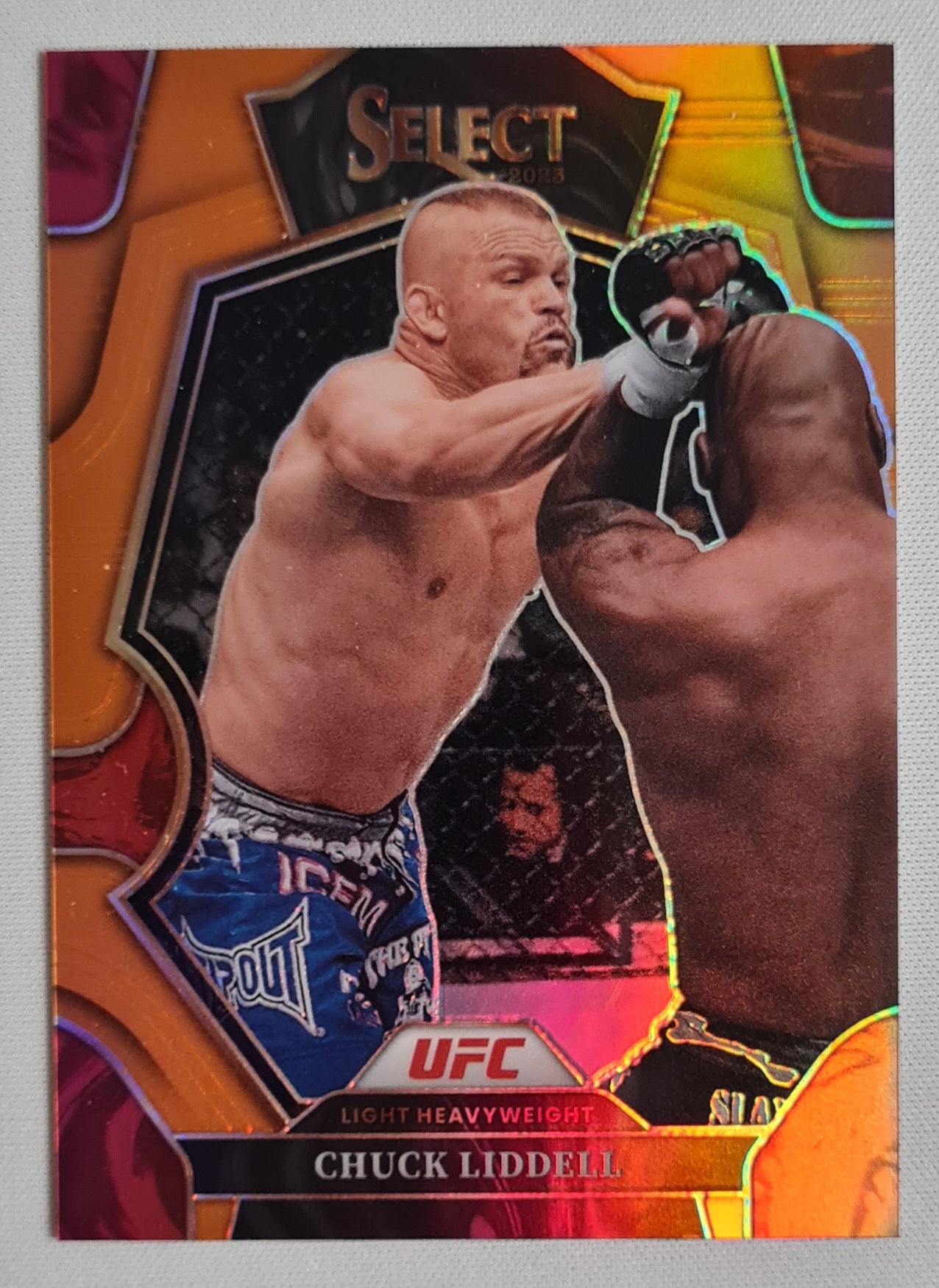 Chuck Liddell - 2023 Panini Select Premier Level UFC Prizm #175 /49 Orange Prizm Refractor