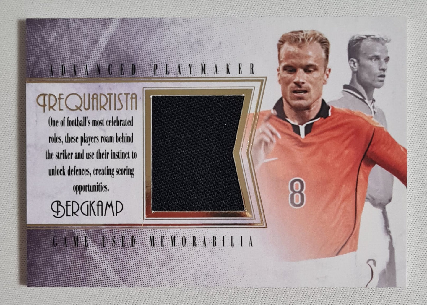 Dennis Bergkamp - 2024 Futera Unique Trequartista Patch /20 #TQ03 Netherlands