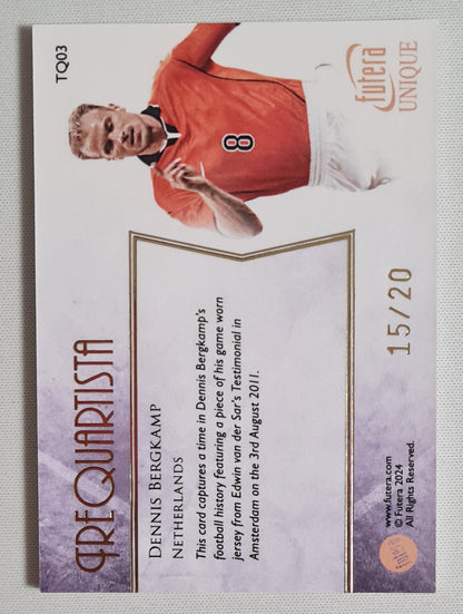 Dennis Bergkamp - 2024 Futera Unique Trequartista Patch /20 #TQ03 Netherlands