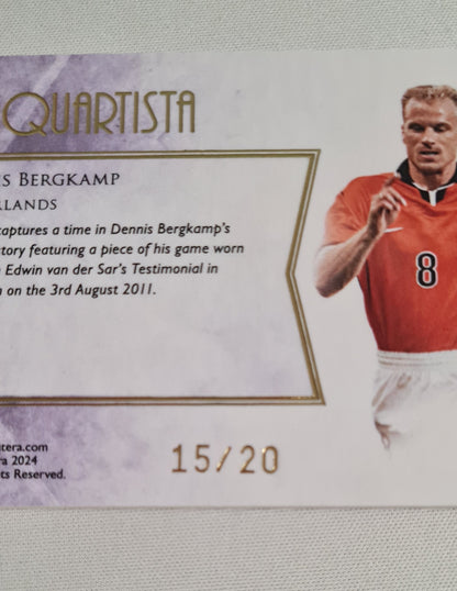 Dennis Bergkamp - 2024 Futera Unique Trequartista Patch /20 #TQ03 Netherlands