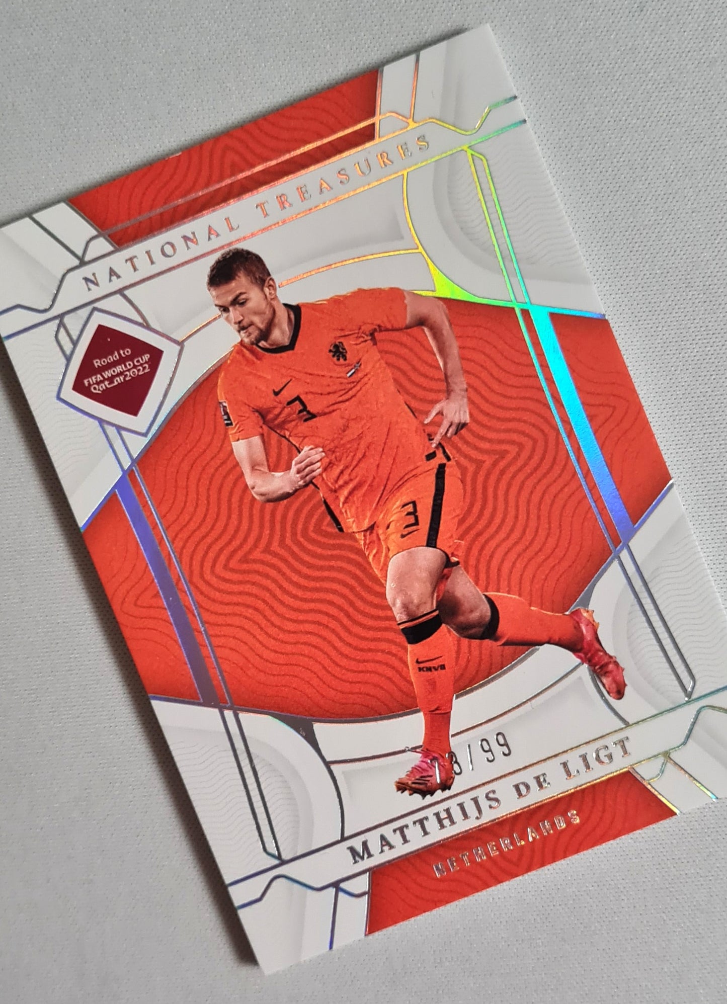 Matthijs De Ligt - 2022 Panini National Treasures Road to FIFA World Cup /99 #93 Netherlands