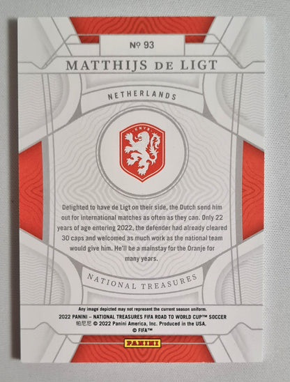 Matthijs De Ligt - 2022 Panini National Treasures Road to FIFA World Cup /99 #93 Netherlands