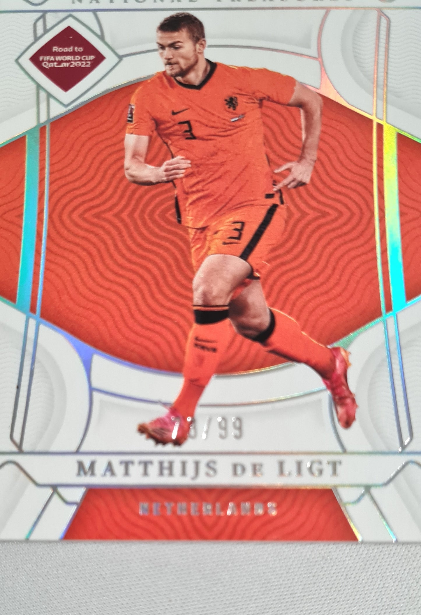 Matthijs De Ligt - 2022 Panini National Treasures Road to FIFA World Cup /99 #93 Netherlands