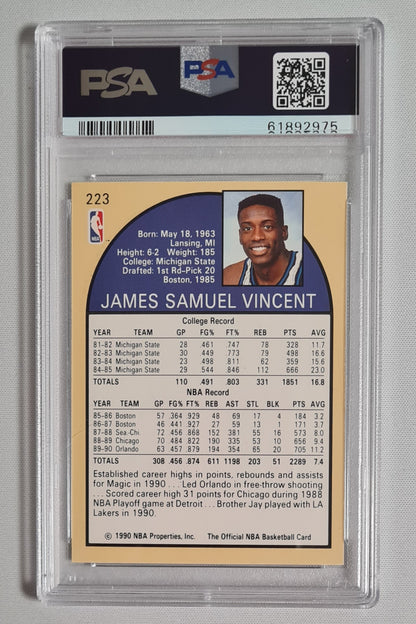 Sam Vincent - 1990 Hoops Shows Michael Jordan PSA 7 #223 Orlando Magic