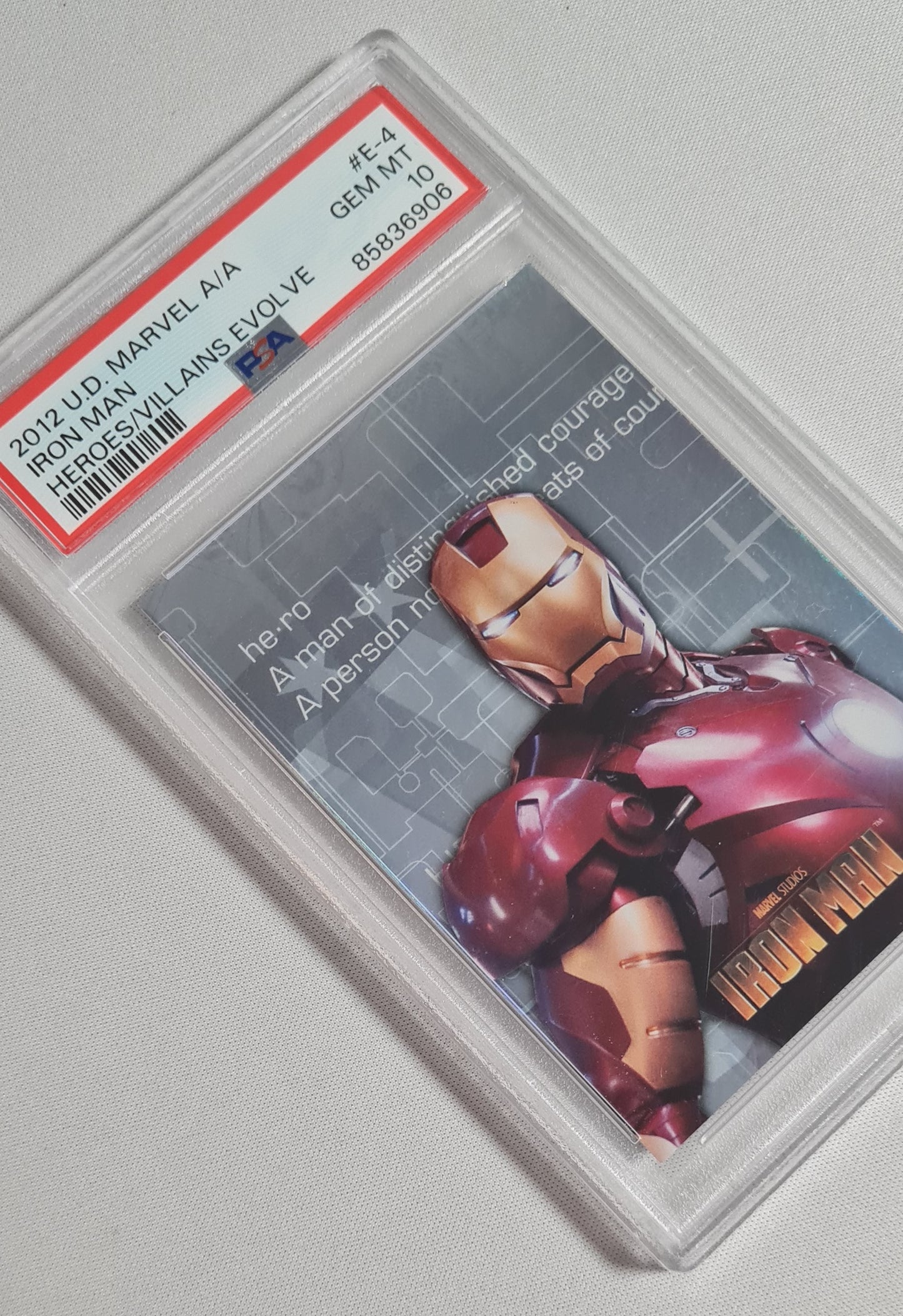 Iron Man - 2012 Upper Deck Marvel A/A Heroes/Villains Evolve PSA 10 #E-4