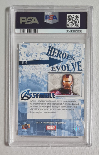 Iron Man - 2012 Upper Deck Marvel A/A Heroes/Villains Evolve PSA 10 #E-4