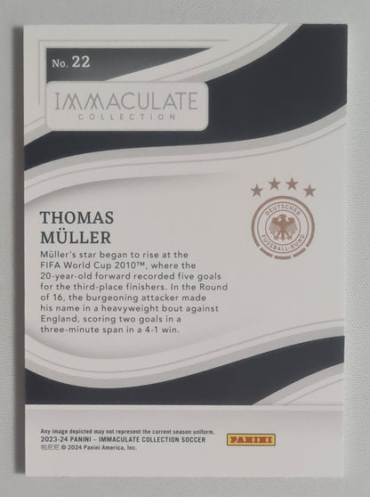 Thomas Muller - 2023/24 Panini Immaculate Collection Soccer National Team Germany #22 /40