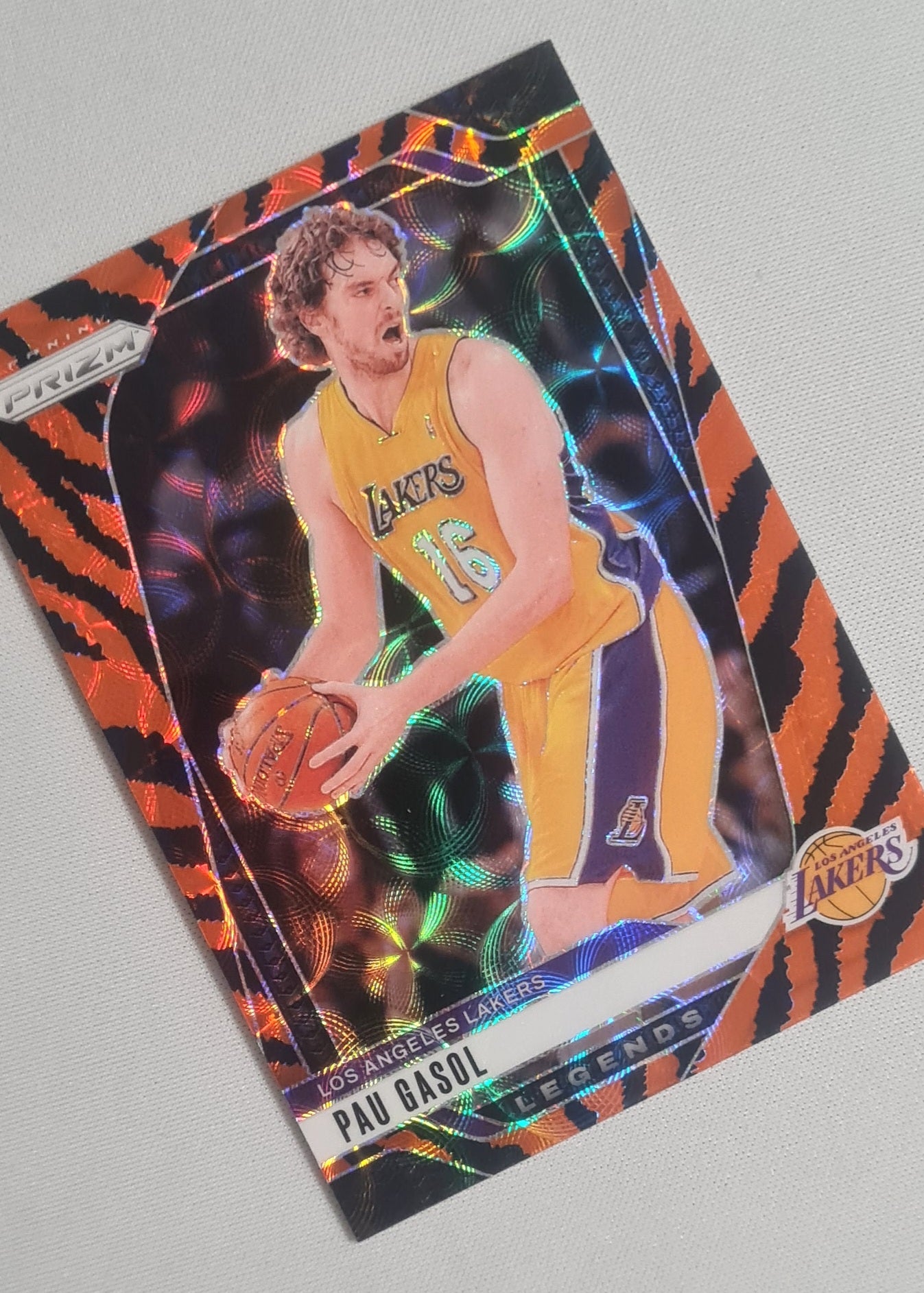 Pau Gasol - 2024/25 Panini Prizm Basketball NBA LA Lakers #281 Choice Tiger Stripe