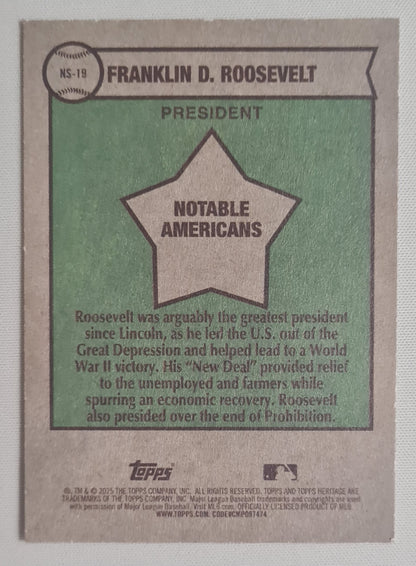 Franklin D. Roosevelt - 2025 Topps Former President United States of America - Notable Americans #NS-19