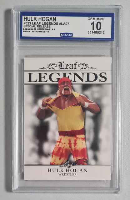 Hulk Hogan - 2023 Leaf Legends Special Release WWE Wrestling #LA07 CCG10 GEM MINT