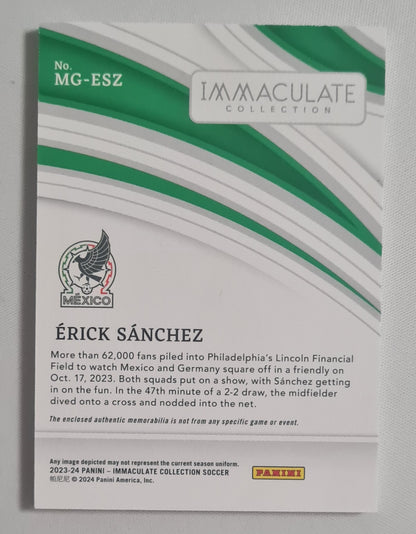 Erick Sanchez - 2023/24 Panini Immaculate Collection Soccer National Team Mexico #MG-ESZ /Patch /30