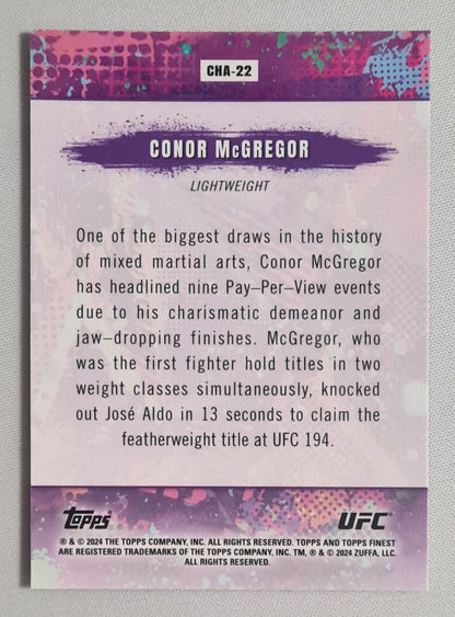 Conor McGregor - 2024 Topps Finest UFC fighter (Irish Pride) Lightweight #CHA-22
